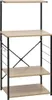 vidaXL Police na mikrovlnnou troubu Black Oak 60x39,6x123 Náhled obrázku produktu 1