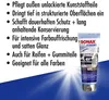A product shot of a tube of SONAX XTREME Kunststoff Gel with descriptive text and a blue gradient background. Produktbild-Vorschau
