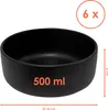 1.04 Saladier noir mat en set de 6 - Ø 15 cm - Bol à soupe Voir les images du produit 2