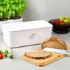 KESPER Brotbox Brotkasten weiß, Melamin mit  Bambusdeckel Produktbild-Vorschau 4