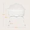 A baby bassinet with dimensions indicated by measurement lines and text. Anteprima dell’immagine prodotto