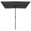 vidaXL Sonnenschirm mit Aluminium-Mast 2x1,5 m Schwarz Produktbild-Vorschau 4