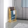 Porte-serviettes en bambou sur pied avec 3 barres Support Voir les images du produit 2