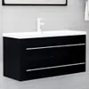 vidaXL Skříňka pod umyvadlo černá 100x38,5x48 cm Dřevěný Náhled obrázku produktu 2
