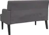 Panca con schienale grigio 112x65,5x75 cm in Pelle finta Anteprima dell’immagine prodotto 5