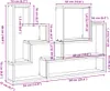 vidaXL Wandplank, gerookt eikenfineer, 96x12x64 cm, Productafbeelding-voorbeeld 8