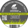 A circular marketing label with product information and graphics. Produktbild-Vorschau