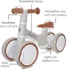 A diagram of a children's balance bike with labels pointing out its features. Náhľad obrázku produktu