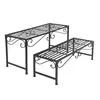 2x Blumenbank "Ranken" aus Metall, schwarz, Blumentisch, Produktbild-Vorschau 2