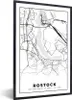 MuchoWow® Gerahmtes Poster Karte - Stadtplan - Rostock - Produktbild-Vorschau 1