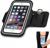A smartphone in an armband case, with a smaller inset image showing the armband on an arm. Produktbild-Vorschau