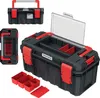 A product shot of a toolbox with multiple views and accessories. Anteprima dell’immagine prodotto