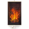 A product image of an electric heater designed to look like a fireplace with a brick background and flames. Produktbild-Vorschau