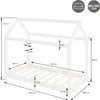 ML-Design Kinderbett 80x160 cm mit Matratze, Dach und Produktbild-Vorschau 9