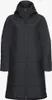 A black puffer jacket with a hood is shown against a white background. Produktbild-Vorschau