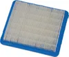 A rectangular air filter with a blue frame and white pleated filter material. Podgląd zdjęcia produktu