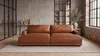 KAWOLA Big Sofa MARLIN Lederfaserstoff cognac Produktbild-Vorschau 3