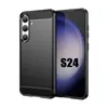A black phone case is shown next to a smartphone with 'S24' text on its screen. Produktbild-Vorschau