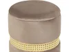 BELIANI Pouf 2er Set Taupe Samtstoff mit Stauraum Produktbild-Vorschau 5