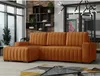 A modern living room with a sectional sofa, shelves, and a large window. Náhled obrázku produktu