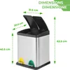 Jago® Abfallbehälter – 16/24/45/60 Liter - 2 oder 3 fächer, Produktbild-Vorschau 2