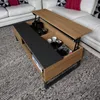 Table basse « Azalea » en noir, MDF, acier - 110 x 35 x 60 Voir les images du produit 9