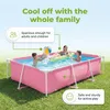 Rechteckiges Schwimmbeckenrahmen - 220 x 150 x 60 cm - Rosa Produktbild-Vorschau 11