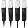 4er Set LED Solar Gartenleuchten Rattan Optik – Produktbild-Vorschau 7