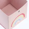 ZELLER Detský úložný box textilný, ružový, motív dúha Náhľad obrázku produktu 2