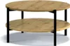 Runder Couchtisch mit Stauraum VILEM – Artisan-Eiche Produktbild-Vorschau 1