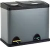SVITA SVITA - Poubelle double - 26 litres - Gris - Acier Voir les images du produit 6