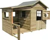 SOULET Spielhaus Hacienda mit Anbau Gartenhütte Holzhaus Produktbild-Vorschau 1
