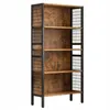 Étagère sur pied élégante au style industriel, en bois Voir les images du produit 4