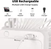 2 STK USB Tischventilator Mini Clip Fan mit Batterie Tisch Produktbild-Vorschau 3