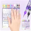 12 farbiges Nageldesign Marker Set Schnelltrocknende Produktbild-Vorschau 1