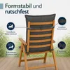 BURI 6x Hochlehner Auflage 120x50x5,5 cm - wetterfeste Produktbild-Vorschau 4