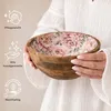 Große Salatschüssel, 4 Holzschälchen & Besteck im Produktbild-Vorschau 6