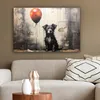 MuchoWow® - Leinwandbilder - Graffiti - Hund - Luftballon - Produktbild-Vorschau 5