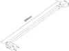A technical drawing of a shower support rod with dimensions. Anteprima dell’immagine prodotto