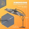 KINGSLEEVE® Ombrellone da Giardino Illuminazione con LED Anteprima dell’immagine prodotto 12