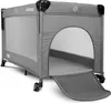 A grey travel cot with an open flap. Náhled obrázku produktu