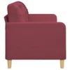 vidaXL 3-Sitzer-Sofa Weinrot 180 cm Stoff Produktbild-Vorschau 4