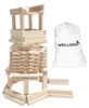 350 Stück WELLGRO Natur Holzbausteine - Holzsteine zum Produktbild-Vorschau 1