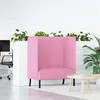 vidaXL Divano con schienale alto 101cm Tessuto rosa Anteprima dell’immagine prodotto 2