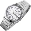 A close-up studio shot of a silver Casio watch with a white dial. Produktbild-Vorschau