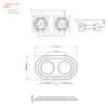 Unterputz Porzellan Retro Schalter, 2-fach, All-in-One, SET Produktbild-Vorschau 7
