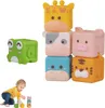 Bausteine Stapelturm Baby - 6 teilige Montessori Sensorik Produktbild-Vorschau 1