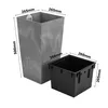 Set 3x Blumentopf H 50 / 55 / 61 cm Hohes Trapez Hellgrau Produktbild-Vorschau 2