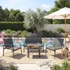 Mondeer Gartenmöbel-Set 4-teilig, Sitzgruppe mit Armlehnen Produktbild-Vorschau 9