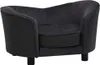 vidaXL Pohovka pro psy černá 69x49x40 cm Plyš a umělá kůže Náhled obrázku produktu 1